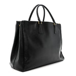 Saffiano Lux Extra Large Galleria Double Zip Tote Black