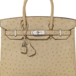 Ostrich Birkin 30 Parchemin