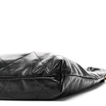 Shiny Calfskin Quilted Small Chanel 22 Black