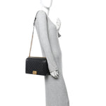 Lambskin Quilted Waist Bag Black