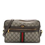 GG Supreme Monogram Web Small Ophidia Shoulder Bag Brown