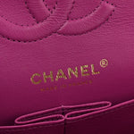 Lambskin Quilted Small Double Flap Purple