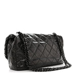Calfskin Quilted Medium Chain Me Flap Grey