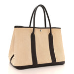 Toile Buffle Gala Garden Party Tote 36 MM Marron Fonce