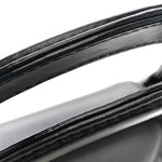 Shiny Aged Calfskin Quilted Nano Kelly Shopper Black