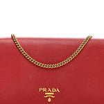Saffiano Metal Oro Mini Bag Fuoco