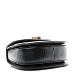 Sequin Lizard Embossed GG Mini Bamboo 1947 Top Handle Chain Bag Black White