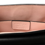 Calfskin Embossed Medium Margot Top Handle Satchel Black