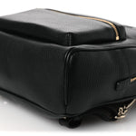 Pebbled Calfskin Soho Chain Backpack Black