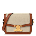 Textile Natural Calfskin Teen Triomphe White Tan