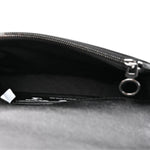 Saffiano Striped Mini Diag Binder Clip Bag Black White Indus