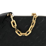 Lambskin Embossed Monogram Coussin PM Black