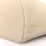 Pebbled Sport Calfskin Medium Lotus Tote Ivory