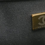 Caviar Quilted Camellia Chain Around Flap Black
