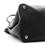 Vitello Daino Medium Double Tote Black Cuoio