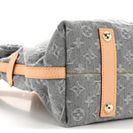 Monogram Denim CarryAll MM Washed Grey