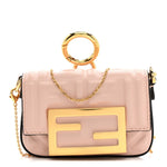 Nappa Matisse FF Embossed Nano Maxi Buckle Baguette Charm Rosa Quarzo