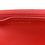 Lambskin Quilted Boy Wallet On Chain WOC Red