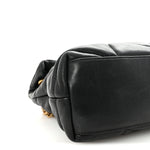Lambskin Quilted Small Loulou Puffer Monogram Chain Satchel Black