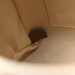 Cotton Calfskin Medium Woody Ribbon Tote White Brown
