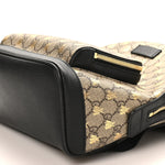 GG Supreme Monogram Bees Print Small Day Backpack Beige Oro Black