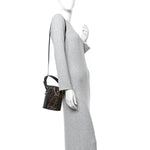 Vitello Liberty F is Fendi Bi-Color FF 1974 Embossed Mini Mon Tresor Bucket Bag Maya Black