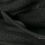 Re-Nylon Saffiano Triangle Shoulder Bag Black