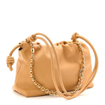Mellow Nappa Donut Medium Chain Flamenco Knot Clutch Sahara