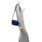 Casy Wool Azalea Calfskin Mini Horsebit 1955 Shoulder Bag Blue China
