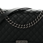 Caviar Quilted New Medium Boy Flap Black