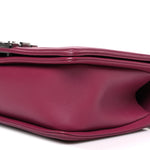 Lambskin Chevron Quilted Medium Boy Flap Dark Pink