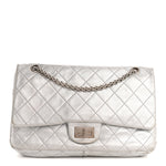 Metallic Lambskin Quilted 2.55 Reissue 227 Flap Silver