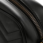 Calfskin Matelasse Mini GG Marmont Chain Shoulder Bag Black