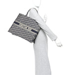 Oblique Large Book Tote Blue Multicolor