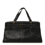Calfskin Belted Pants Shoulder Bag Black
