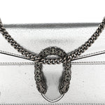 Metallic Calfskin Super Mini Dionysus Shoulder Bag Silver