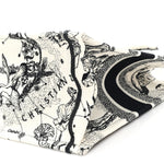 Canvas Zodiac Toile De Jouy Embroidered Medium Book Tote Latte