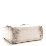 Niloticus Crocodile Himalaya Crystal Mini Lady Dior White