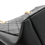 Caviar Quilted Grand Shopping Tote GST Black