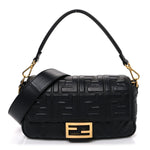 Nappa FF 1974 Embossed Baguette Black