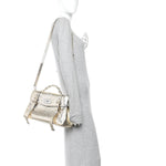 Metallic Crinkled Calfskin Medium Alexa Gold