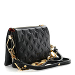 Lambskin Embossed Monogram Coussin BB Black