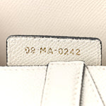 Grained Calfskin Saddle Bag White