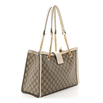 GG Supreme Monogram Medium Padlock Tote White