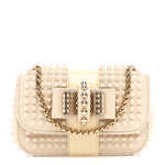 Calfskin Spikes Sweety Charity Shoulder Bag Beige