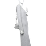 Metallic Matelasse Lux Mini Crossbody Tote Cromo