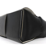 Nappa Maxi Intrecciato Medium Arco Tote Black White