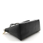 Soft Microguccissima Small Zippered Satchel Black