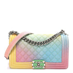 Caviar Quilted Medium Cuba Rainbow Boy Flap Multicolor