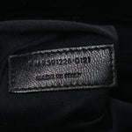Calfskin Crocodile Embossed Monogram Medium Niki Shopping Bag Black